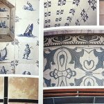 Images of wall and floor tiles on a fold-out